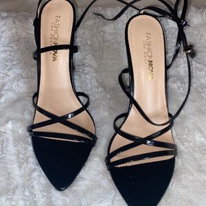 Strappy Black Heels